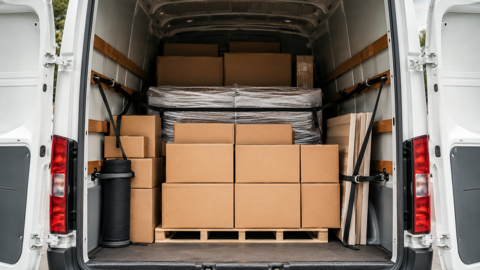 como debe colocar la carga que transporte en una furgoneta